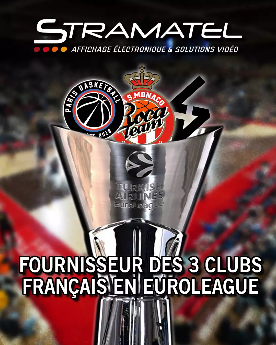 Stramatel équipe les 3 clubs français en Euroleague