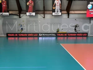 écran vidéo LED tour terrain martigues volley