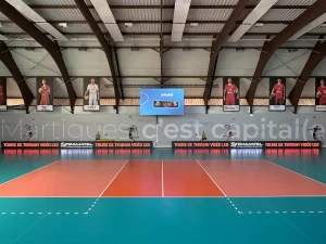 écran vidéo LED tour terrain martigues volley