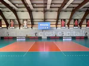 écran vidéo LED tour terrain martigues volley